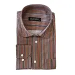 Men's shirt Brown Fabric Manufacture Best Quality 100% Cotton Wholesale Order Now