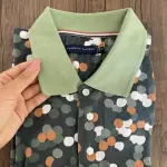 Men's New Fashion Custom Cotton Polo Shirts Green Collar Made In Iran