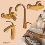 Aryana Faucets Set Mechanical Unique Model Gold Color Order in Bulk