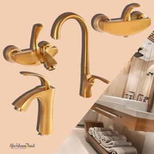 Aryana Faucets Set Mechanical Unique Model Gold Color Order in Bulk Ready To Export