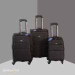 3Piece Luggage Set Softside with Spinner Wheels, Black in Wholesale