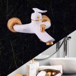 Aryana Faucets Set Mechanical Karoon White & Gold Color in Wholesale