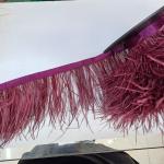 Ostrich Feather Trim Wholesale Available in Bulk Medium Light Blue Burgundy(12 cm)