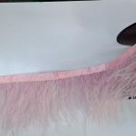 Ostrich Feather Trim Wholesale Available In Stock Super Large (20cm) Red-Pink