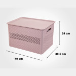 Knit LID Design Plastic Storage Box For Wholesale