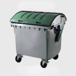 1100-liter garbage tank convex lid For Export