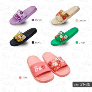 Slippers Women Cartoon Bear Beach Slides | Anti-Slip EVA Bathroom & Indoor Sandals